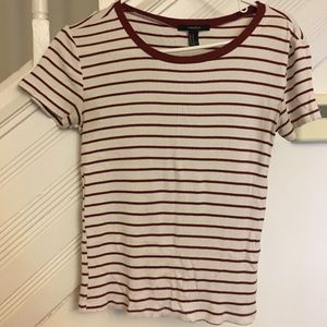 Forever 21 Striped Red & White Tee
